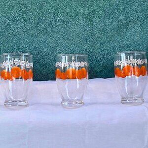 Anchor Hocking Orange & Orange  Glasses